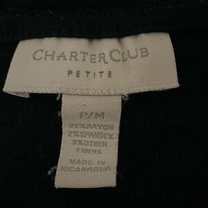 Charter Club Black Crew Neck Sweater